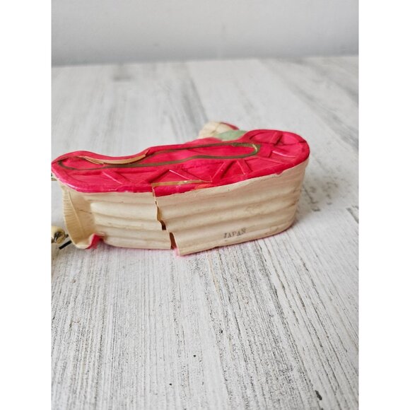 Antique Japan celluloid Santa reindeer plastic as is display sleigh - Picture 8 of 13